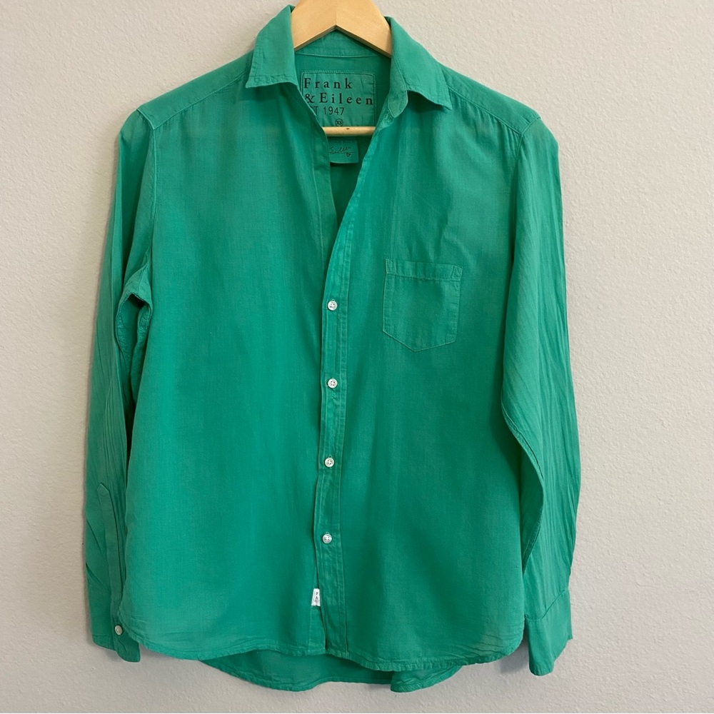 Frank & Eileen Excellent Button-Up Shirt - Green, Relaxed Fit